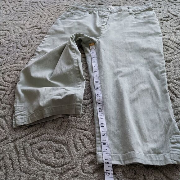 Vintage Tradition trendy light green cropped super hight rise jeans size 10 @L1 - Picture 7 of 10